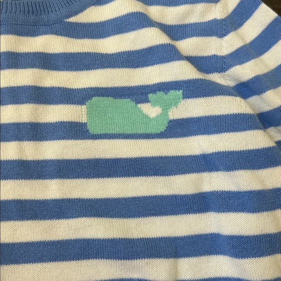 Vineyard Vines Blue and White Striped Crewneck Sweater - Picture 6 of 9
